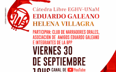 Se recordará a Eduardo Galeano en la Facultad de Humanidades
