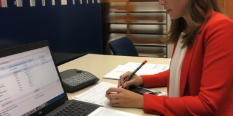 mujer escribiendo canva
